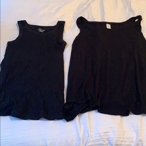 two black tanks